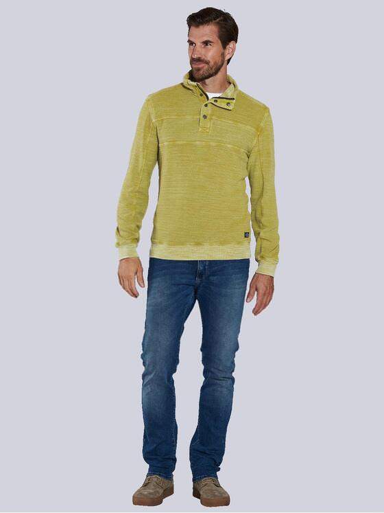 engbers Herren Sweatshirt gestreift Gelb 36104