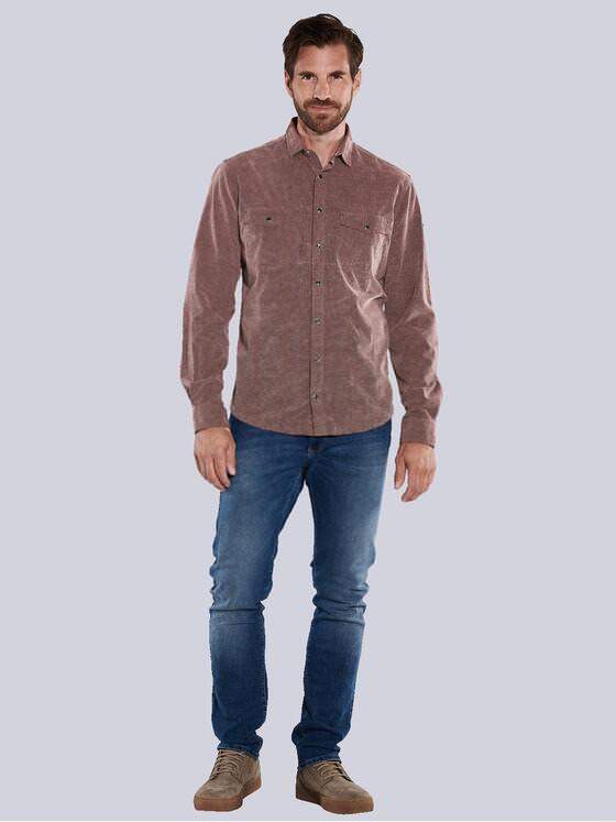 engbers Herren Langarm-Hemd uni Rot 35542