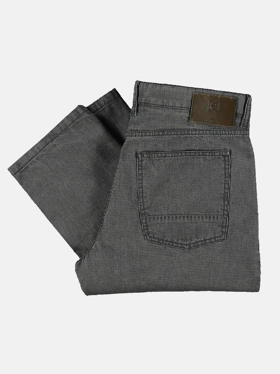 engbers Herren Hose mit Minimalmuster Grau 31867