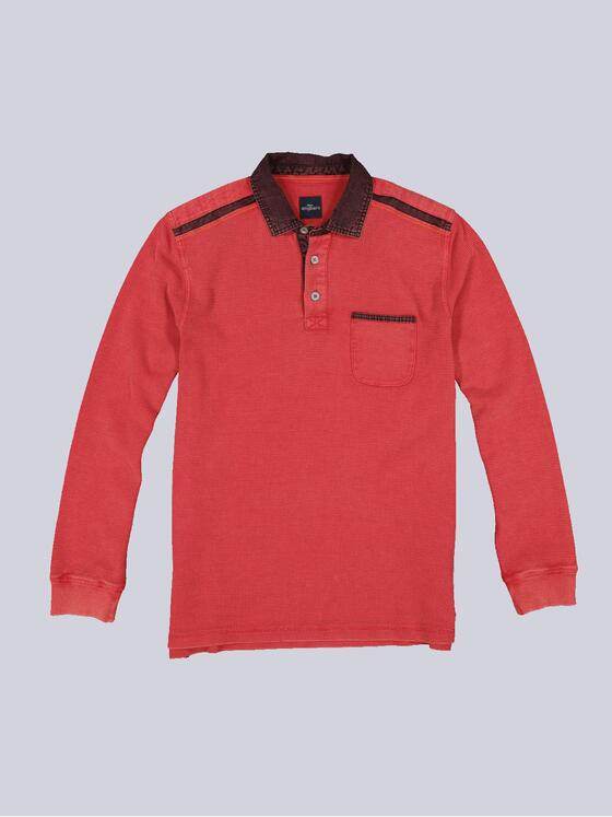 engbers Herren Langarm-Shirt mit Polo-Kragen Rot 36153