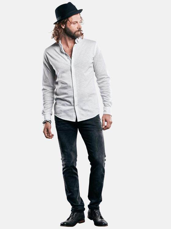 emilio adani Herren Jersey-Hemd mit T-Shirt Feeling Weiß 29526