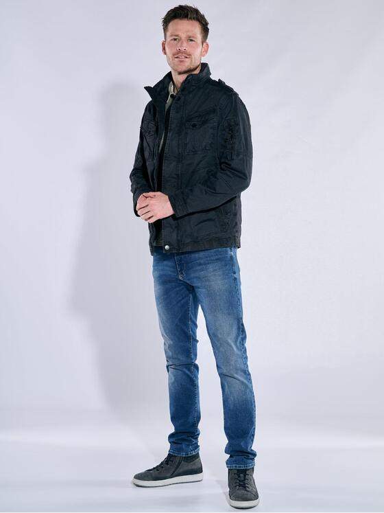 engbers Herren Baumwoll-Jacke regular Saphirblau 38240