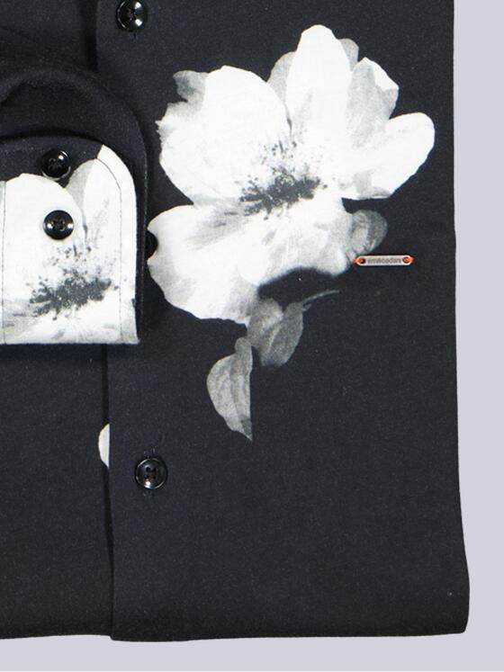 emilio adani Herren Hemd langarm Schwarz 39602