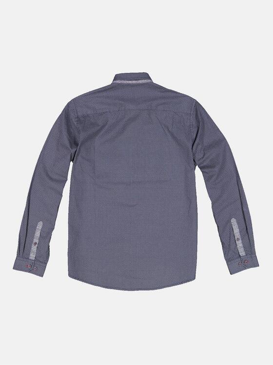 engbers Herren Langarm-Hemd gemustert Blau 34090