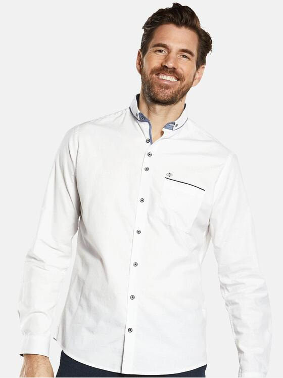 engbers Herren Langarm-Hemd strukturiert Reinweiss 34307