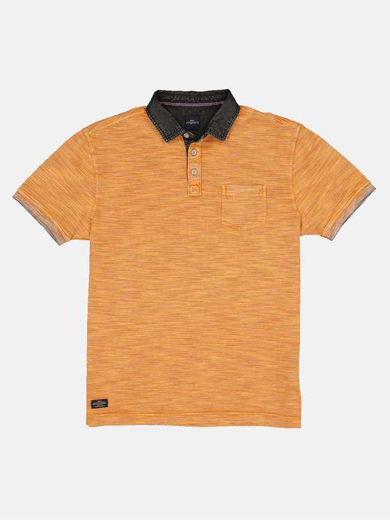engbers Herren Polo-Shirt strukturiert Dunkelorange 33044