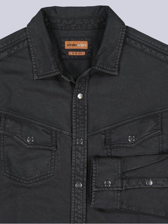 emilio adani Herren Poloshirt langarm Schwarz 39904