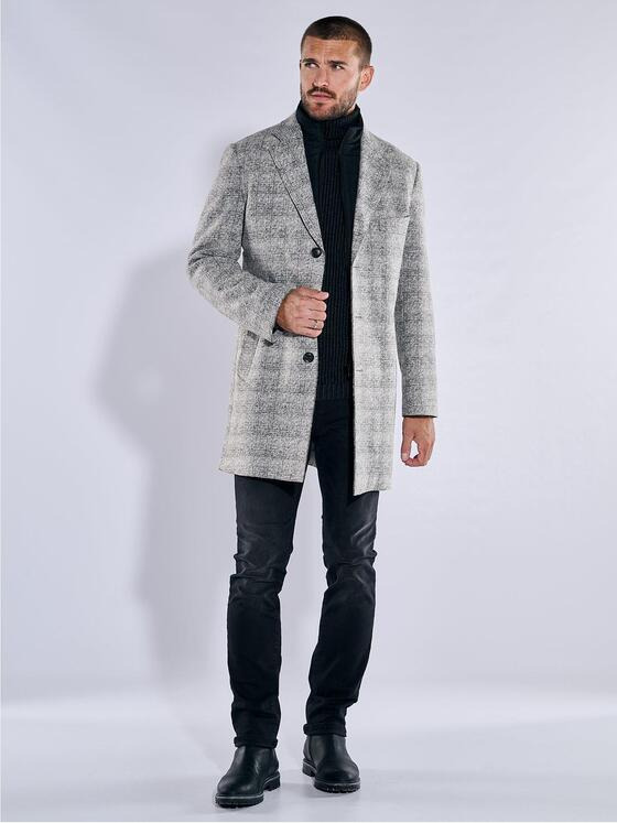 emilio adani Herren Mantel slim fit Grau 37580