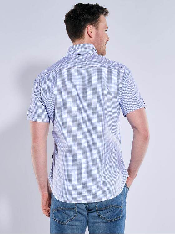 engbers Herren Kurzarm-Hemd kariert Blau 38903