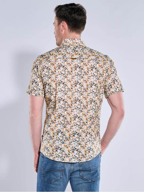 engbers Herren Kurzarm-Hemd gemustert Orange 39028