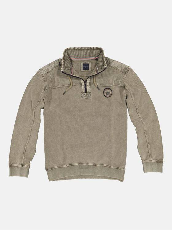 engbers Herren Sweatshirt mit Stehkragen Braunbeige 33763