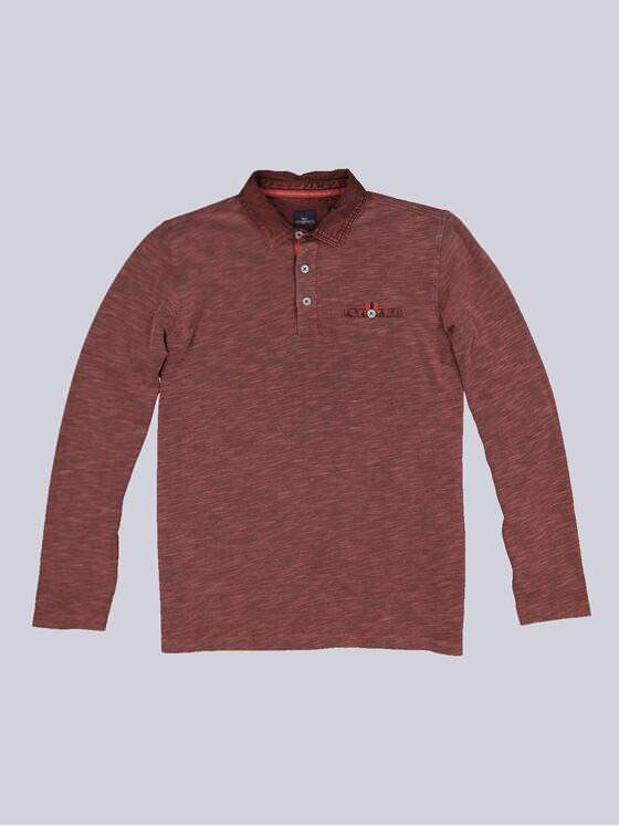engbers Herren Langarm-Shirt mit Polo-Kragen Feuerrot 34178