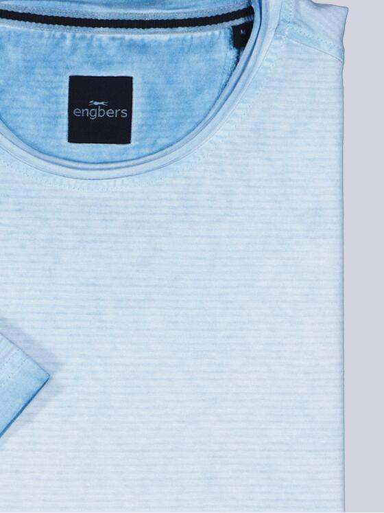 engbers Herren T-Shirt gestreift Hellblau 38978