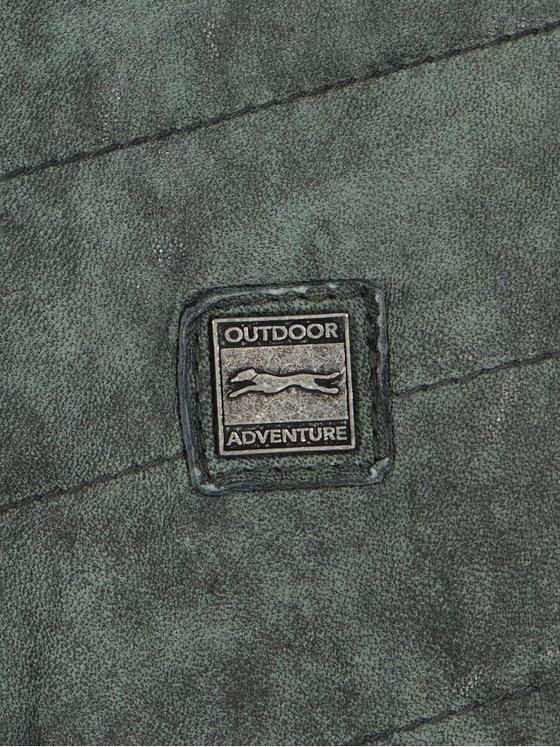 engbers Herren Lederjacke gesteppt Khaki 32253