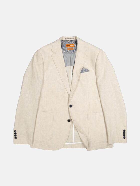 emilio adani Herren Anzug-Sakko slim fit Beige 36961