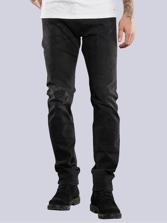 emilio adani Herren Super-Stretch-Jeans slim fit Schwarz 33700