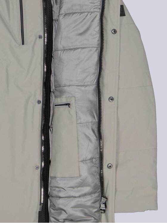 emilio adani Herren Jacke mit unterlegtem Reißverschluss Braunbeige 39379
