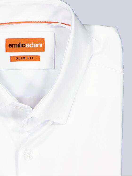 emilio adani Herren Funktionshemd langarm Reinweiss 39420