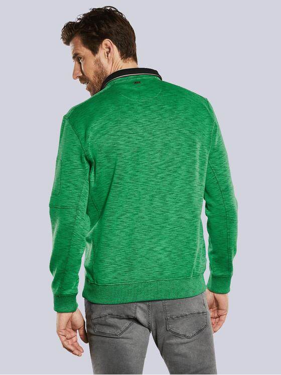 engbers Herren Sweatshirt mit Stehkragen Grasgruen 34349