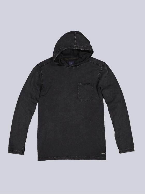 engbers Herren Langarm-Shirt mit Kapuze Schwarz 33768