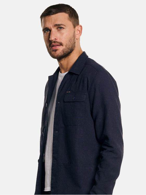 emilio adani Herren Hemd uni Blau 32838