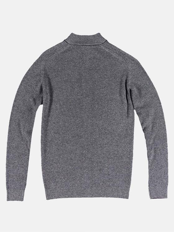 emilio adani Herren Zweifarbige Strickjacke Schwarz 30936