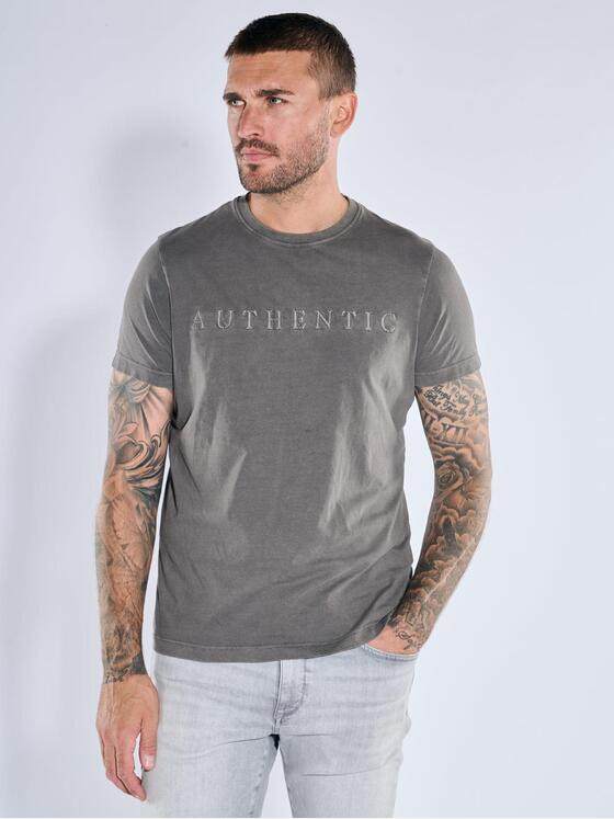 emilio adani Herren T-Shirt mit Print Dunkelbraun 39174