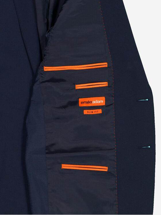 emilio adani Herren Anzug-Sakko slim fit Blau 37372