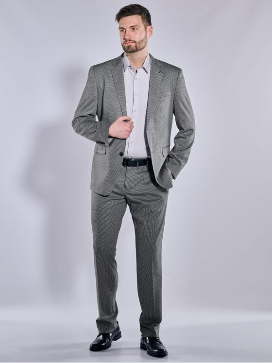 engbers Herren Anzug-Sakko slim fit Grau 36463