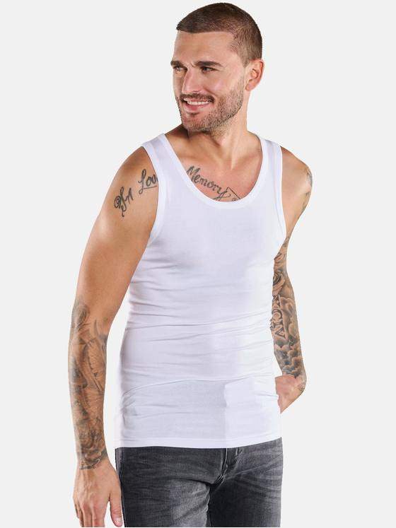 emilio adani Herren Tank Top Reinweiss 32803