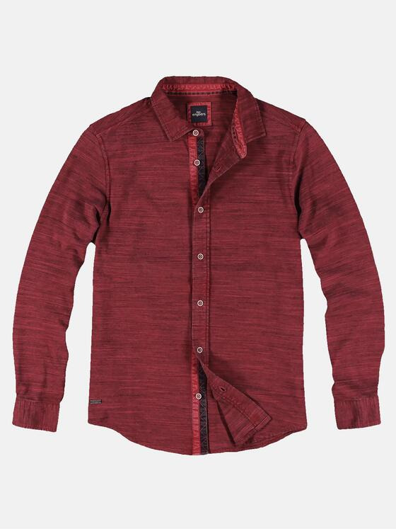 engbers Herren Poloshirt mit geflammter Optik Karminrot 30264