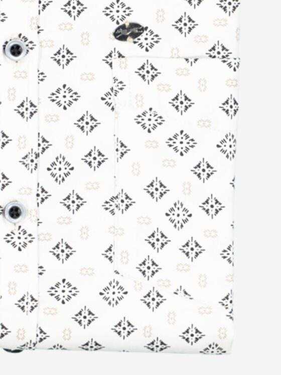 engbers Herren Langarm-Hemd gemustert Sand 38016