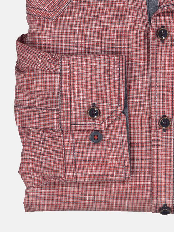engbers Herren Langarm-Hemd uni Rot 35219