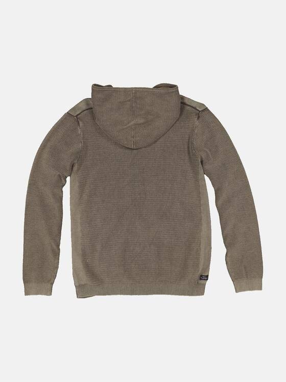 engbers Herren Cardigan mit Kapuze Braunbeige 34373