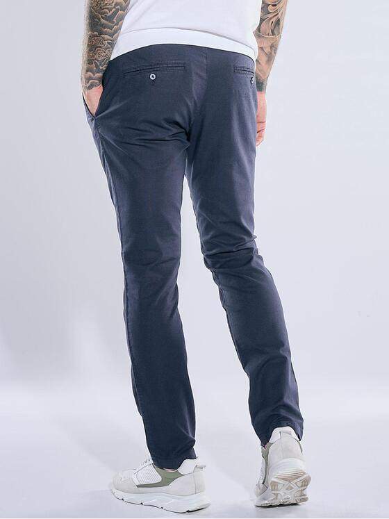 emilio adani Herren Chino mit Tunnelzug Saphirblau 40735