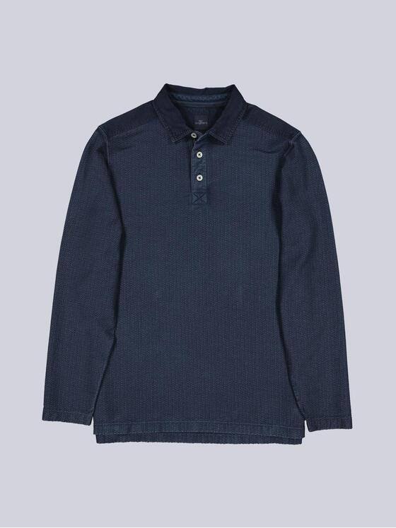 engbers Herren Langarm-Shirt mit Polokragen Saphirblau 39223