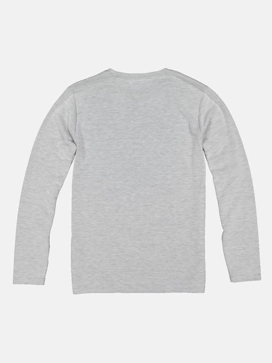 emilio adani Herren Langarm-Shirt uni Grau 34100