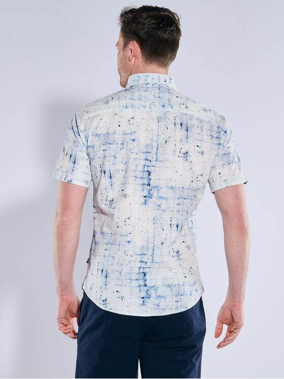 engbers Herren Kurzarm-Hemd gemustert Brilliantblau 38906
