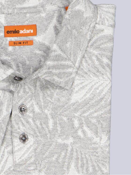emilio adani Herren Polo-Shirt gemustert Grau 38933