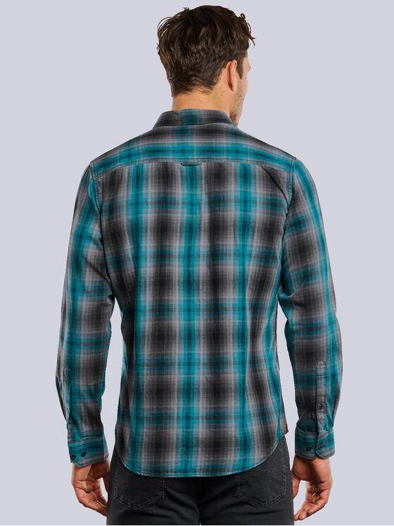 engbers Herren Karohemd Petrolblau 33633