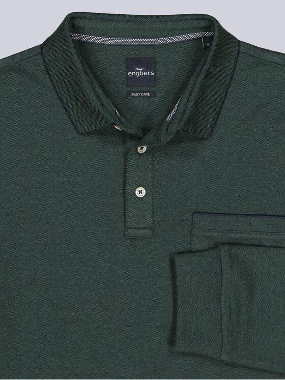 engbers Herren Langarm-Shirt mit Polokragen Petrolgruen 39537