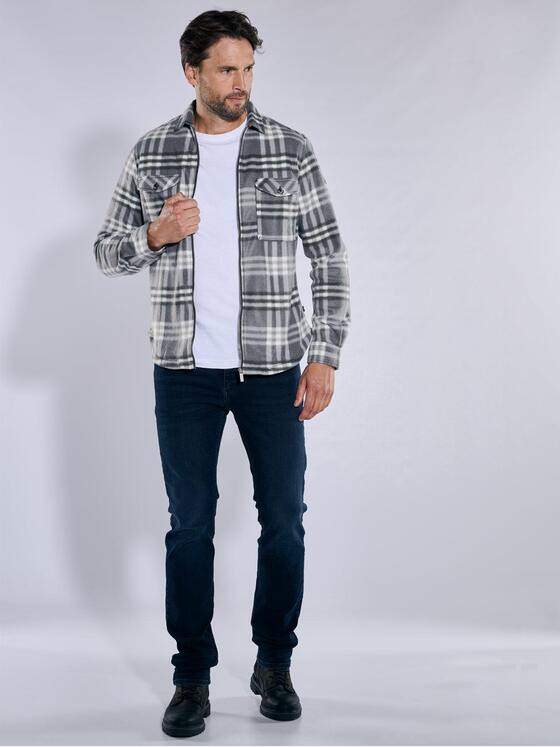 engbers Herren Flauschiges Overshirt kariert Anthrazit 37578