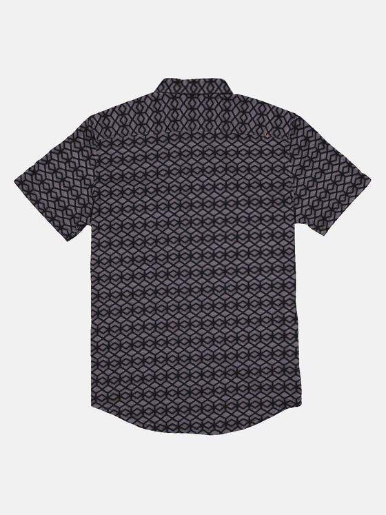 emilio adani Herren Kurzarm-Hemd aus Jersey Grau 33085