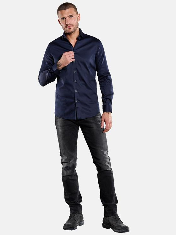 emilio adani Herren Langarm-Hemd "My Favorite" Blau 36201