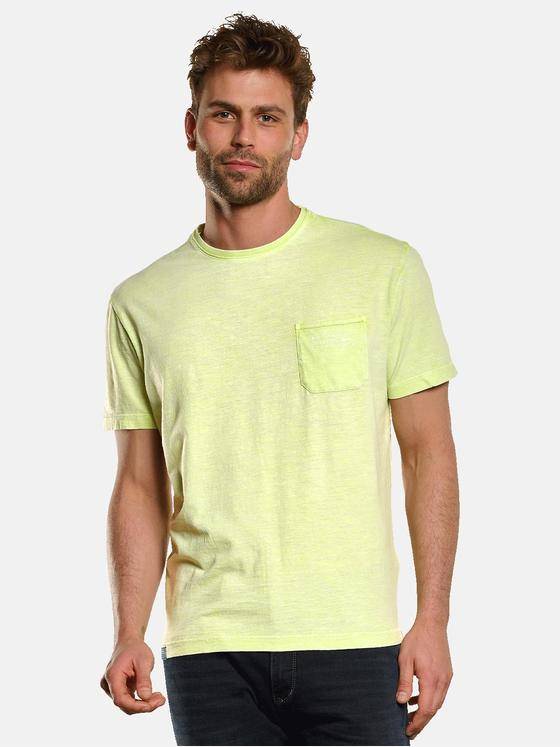 engbers Herren T-Shirt mit Leinenanteil Gelb 33111