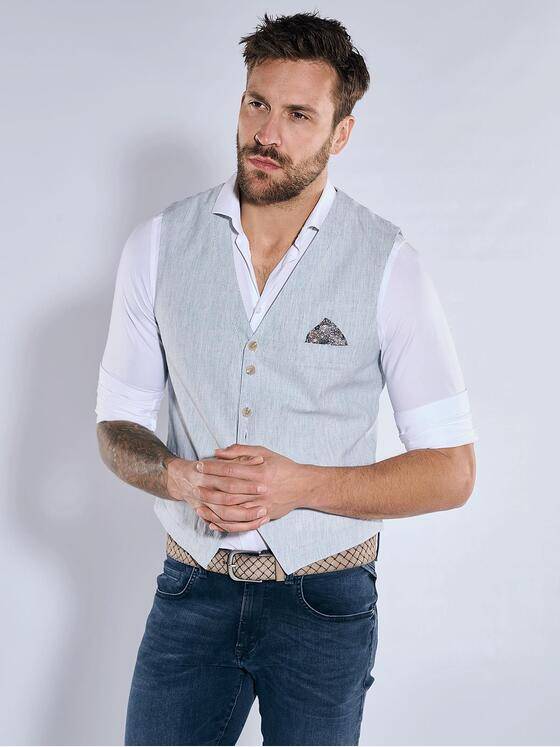 emilio adani Herren Sakko-Weste slim fit Blau 36525