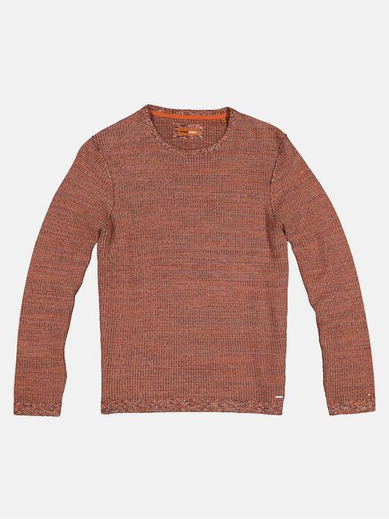 emilio adani Herren Pullover meliert Orange 32437