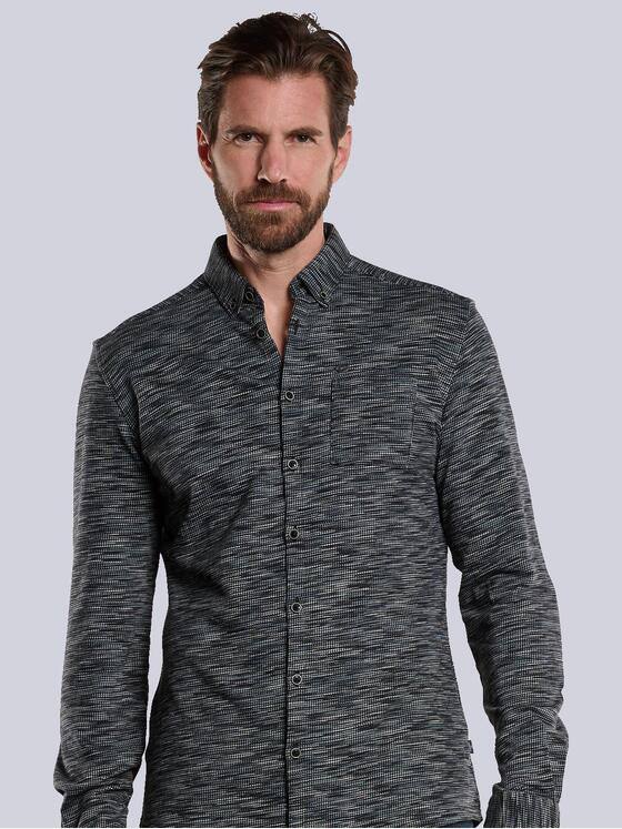 engbers Herren Langarm-Hemd meliert Anthrazit 34153