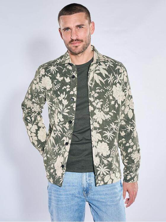 emilio adani Herren Hemd langarm Oliv 40977