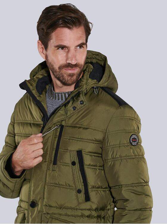 engbers Herren Steppjacke mit abnehmbarer Kapuze Grün 35533